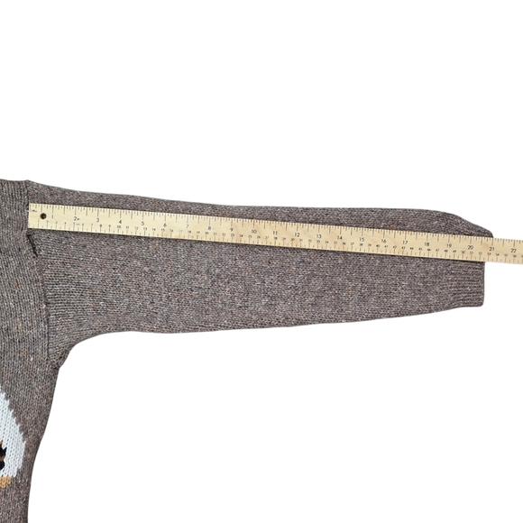 *VTG* BELLE POINTE Knit Horse Sweater, Vintage Horse Zip Up Sweater (3 HOLES) - Picture 5 of 14